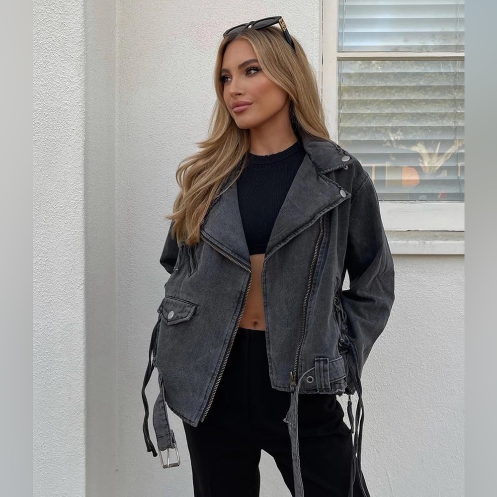Jet Setter Black Denim Jacket